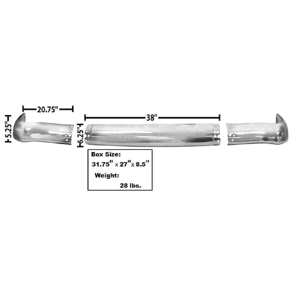 GLA4053 Rear Bumper Face Bar